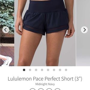 Lululemon Pace Perfect Shorts